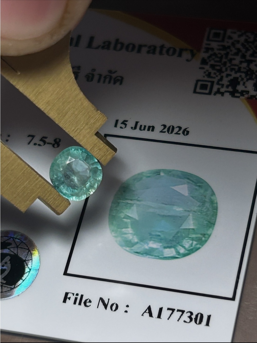 0.98 ct Certified Natural Loose Cushion Cut Emerald
